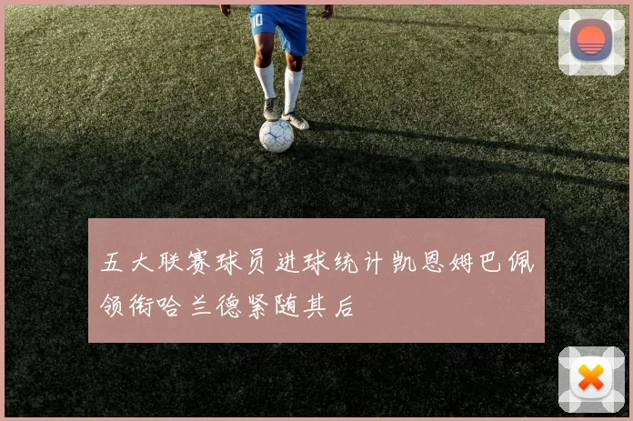 五大联赛球员进球统计凯恩姆巴佩领衔哈兰德紧随其后